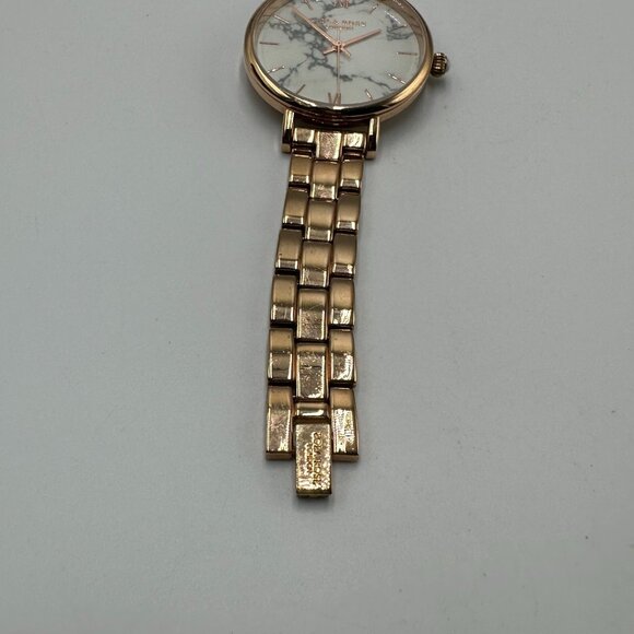 Lola Rose Watch Rose Gold Tone White Howlite Marble Dial New Battery 7.25 Inch - Picture 3 of 12